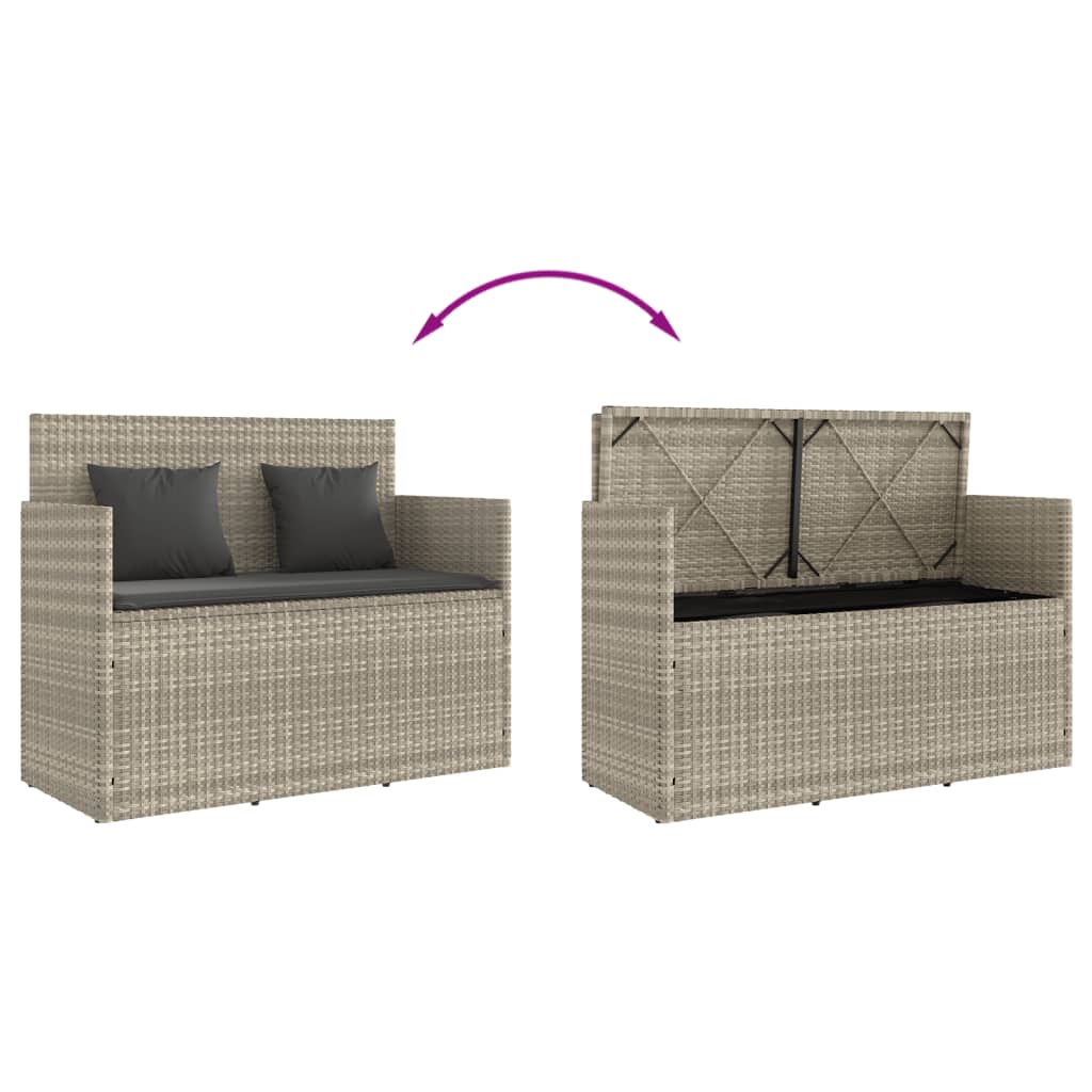 Garden Bench With Cushions Poly Rattan