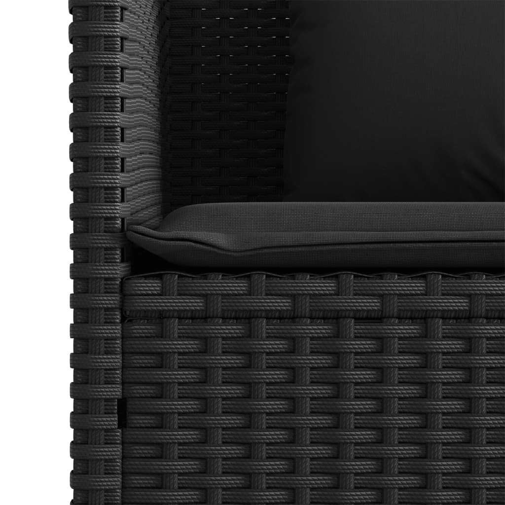 Garden Bench With Cushions Poly Rattan
