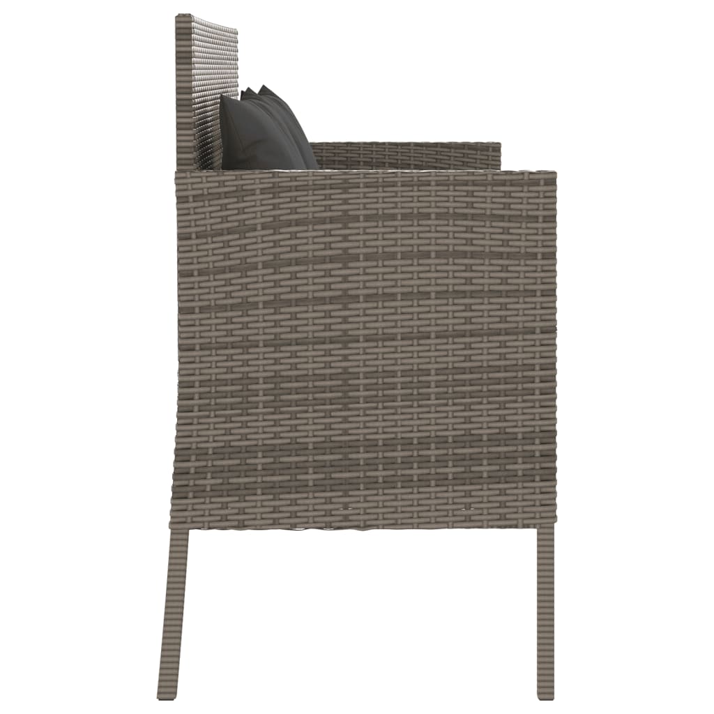 Garden Bench With Cushions Poly Rattan
