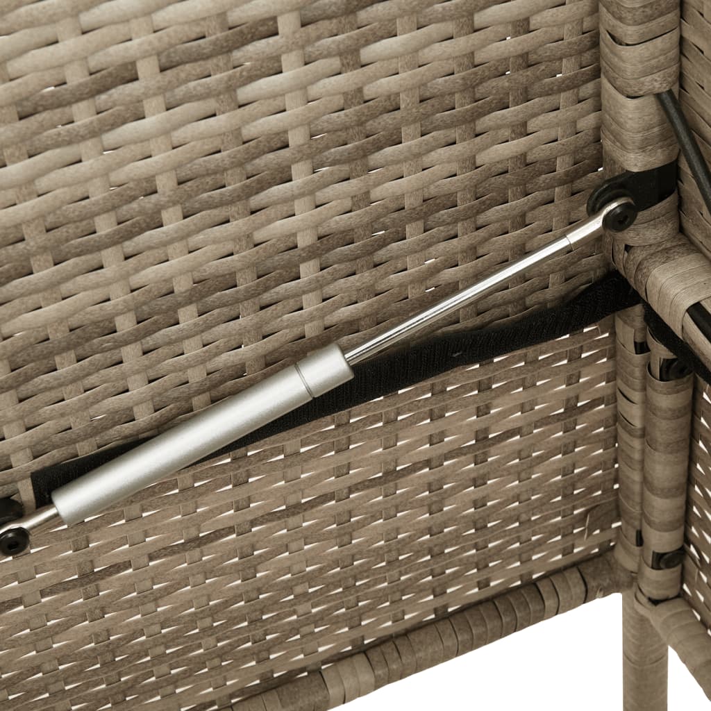 Garden Bench With Cushions Beige Poly Rattan
