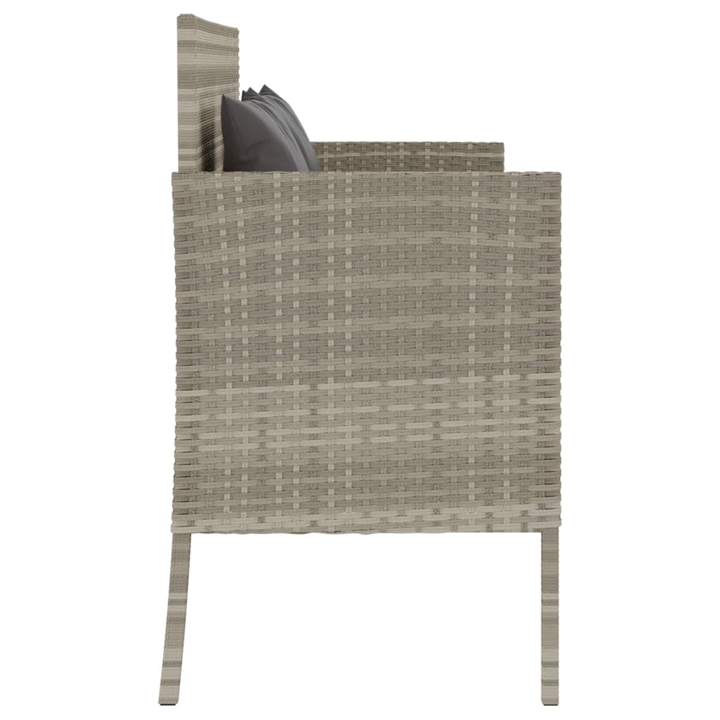 Garden Bench With Cushions Poly Rattan