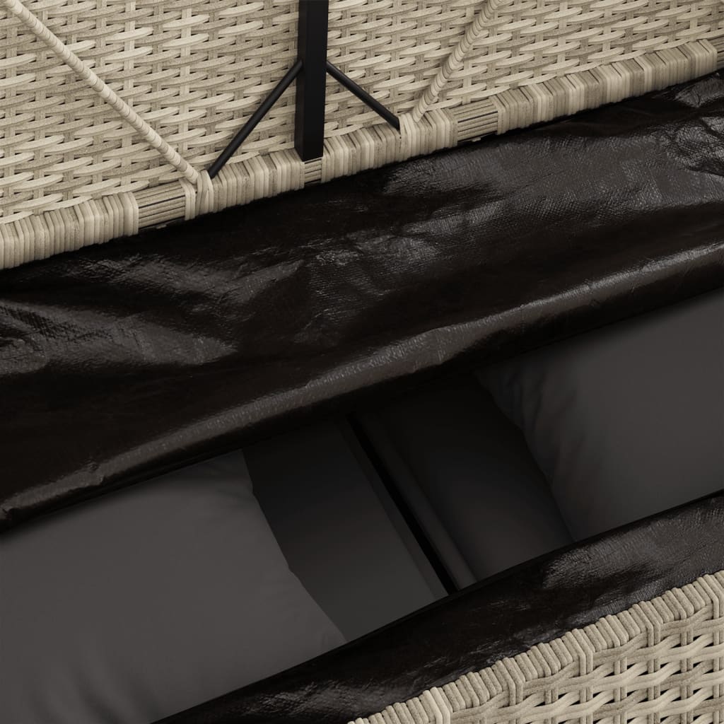 Garden Bench With Cushions Poly Rattan