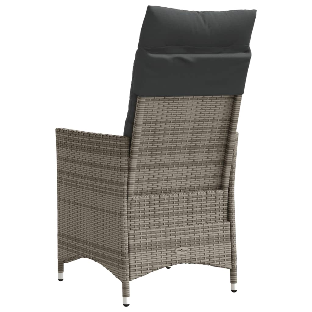 Reclining Garden Chair With Cushions Poly Rattan