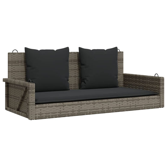 Swing Bench With Cushions 119X56X48 Cm Poly Rattan