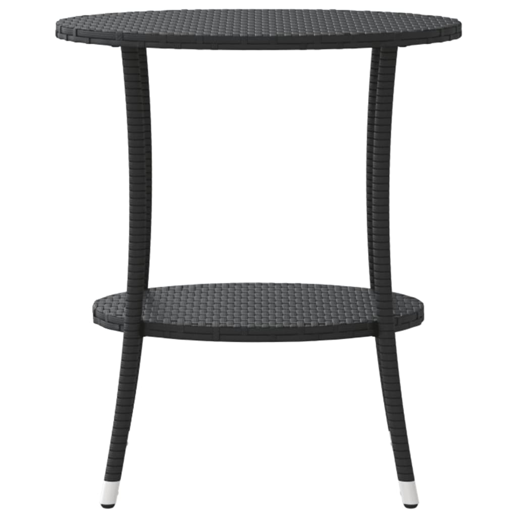 Reclining Garden Chairs 2 Pcs With Table Poly Rattan