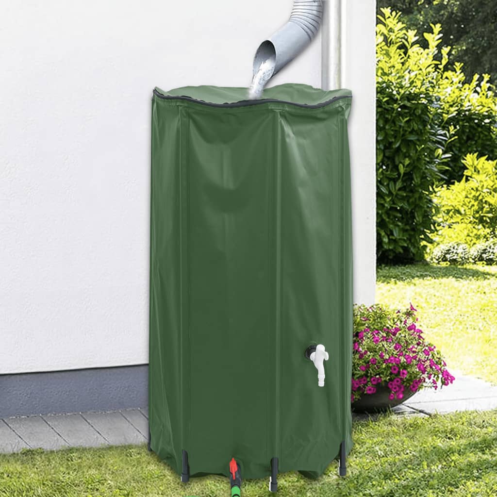 Collapsible Rain Water Tank With Spigot