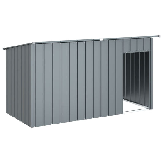 Dog House With Roof Anthracite Galvanised Steel