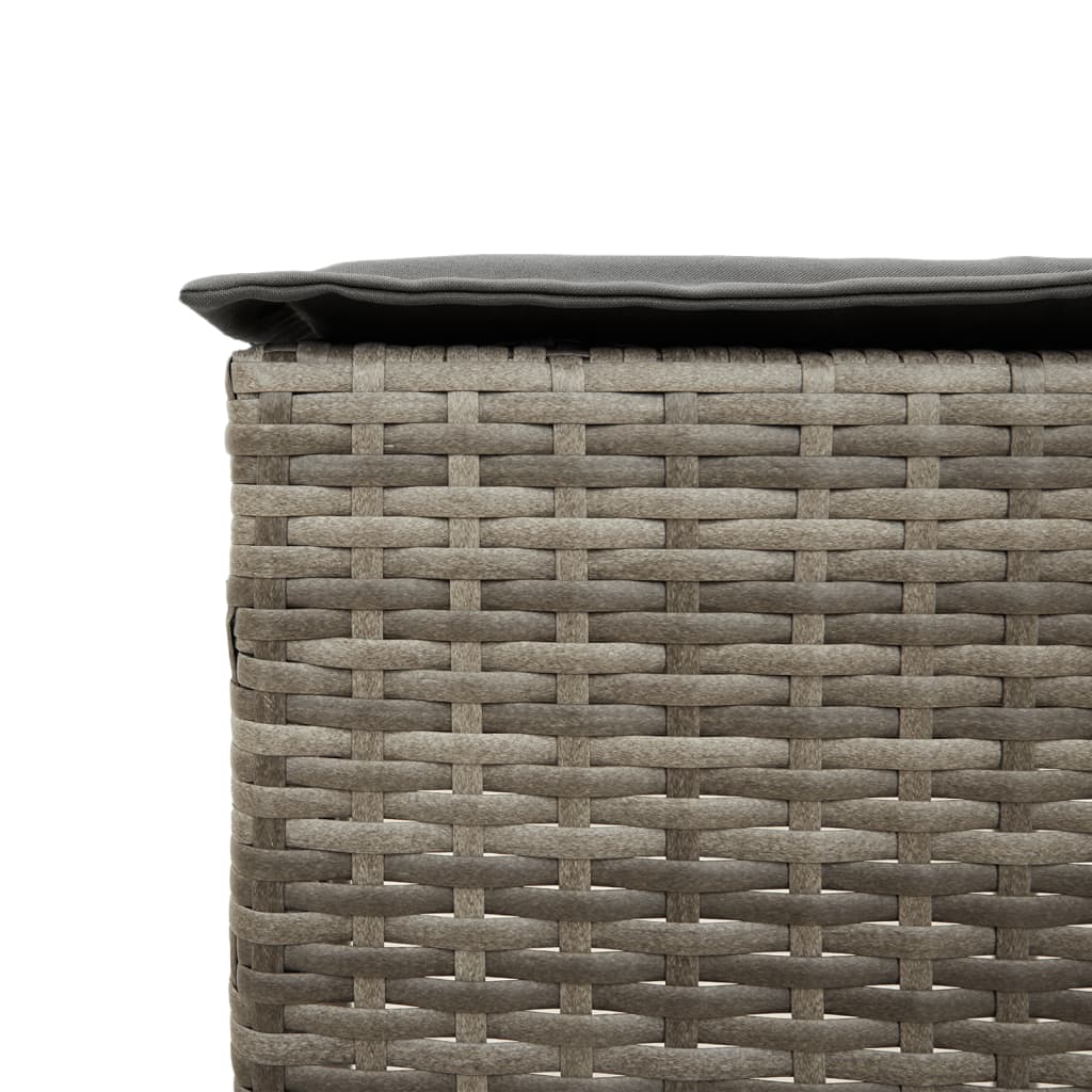 Garden Bar Stools With Cushions 2 Pcs Poly Rattan