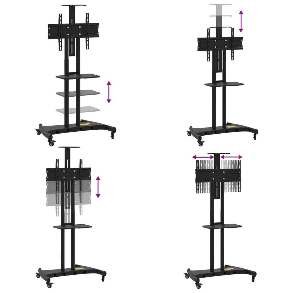 Tv Stand On Wheels 32-70 Inch Screen Max Vesa 600X400 Mm 60Kg