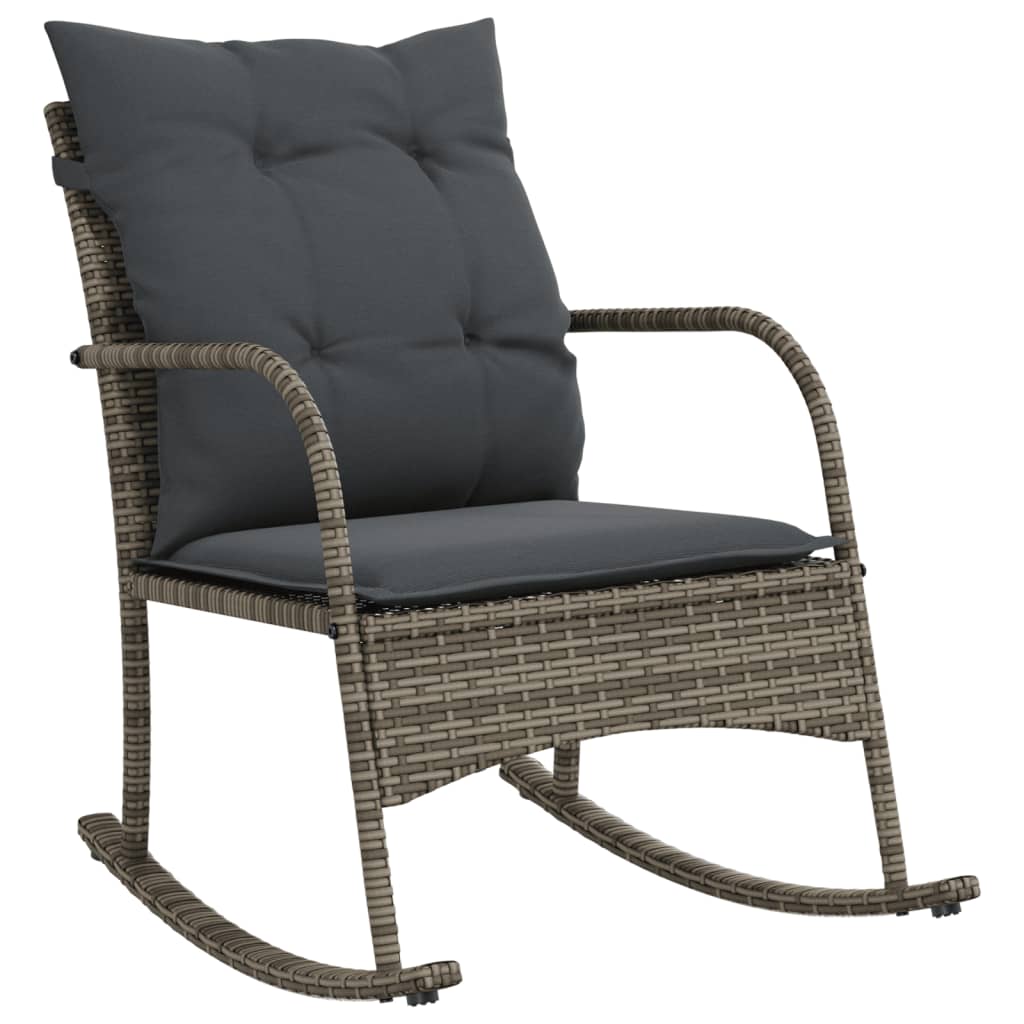 Garden Rocking Chair With Cushions Poly Rattan