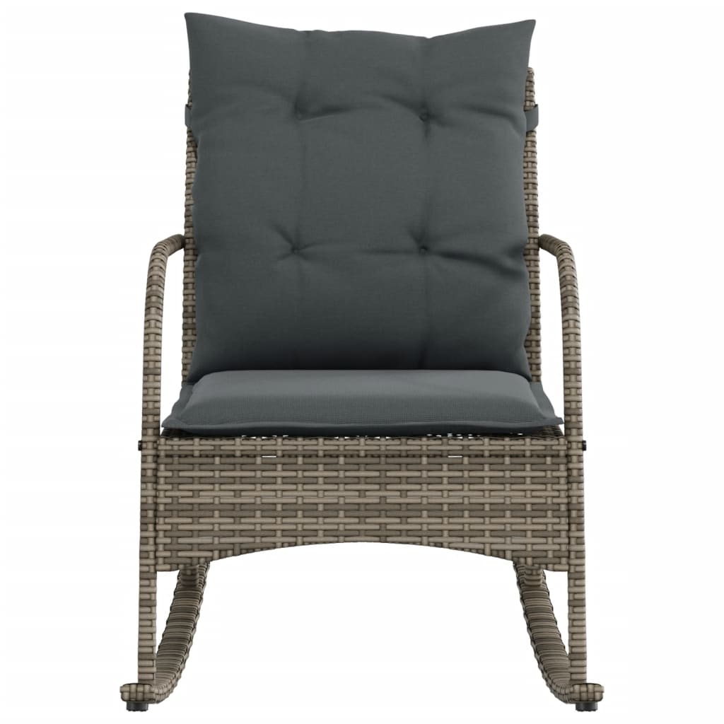 Garden Rocking Chair With Cushions Poly Rattan