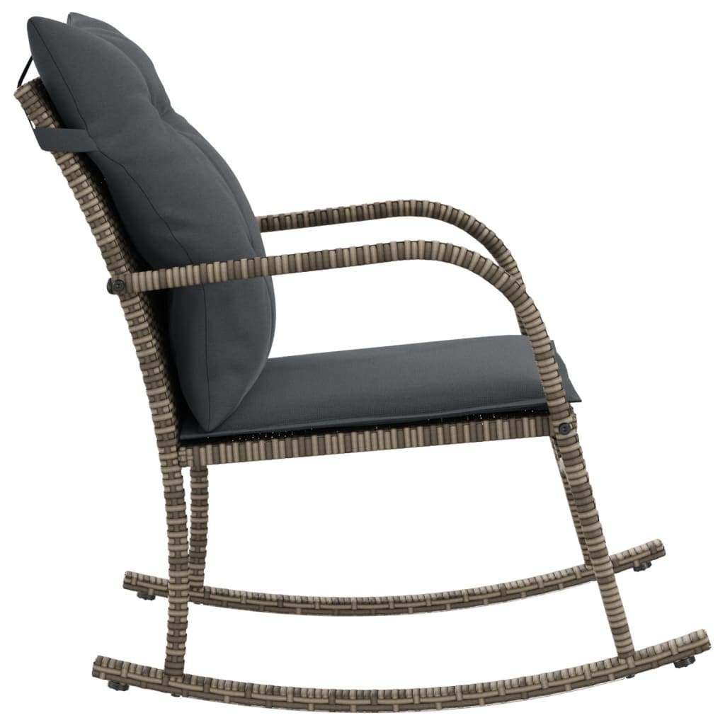 Garden Rocking Chair With Cushions Poly Rattan