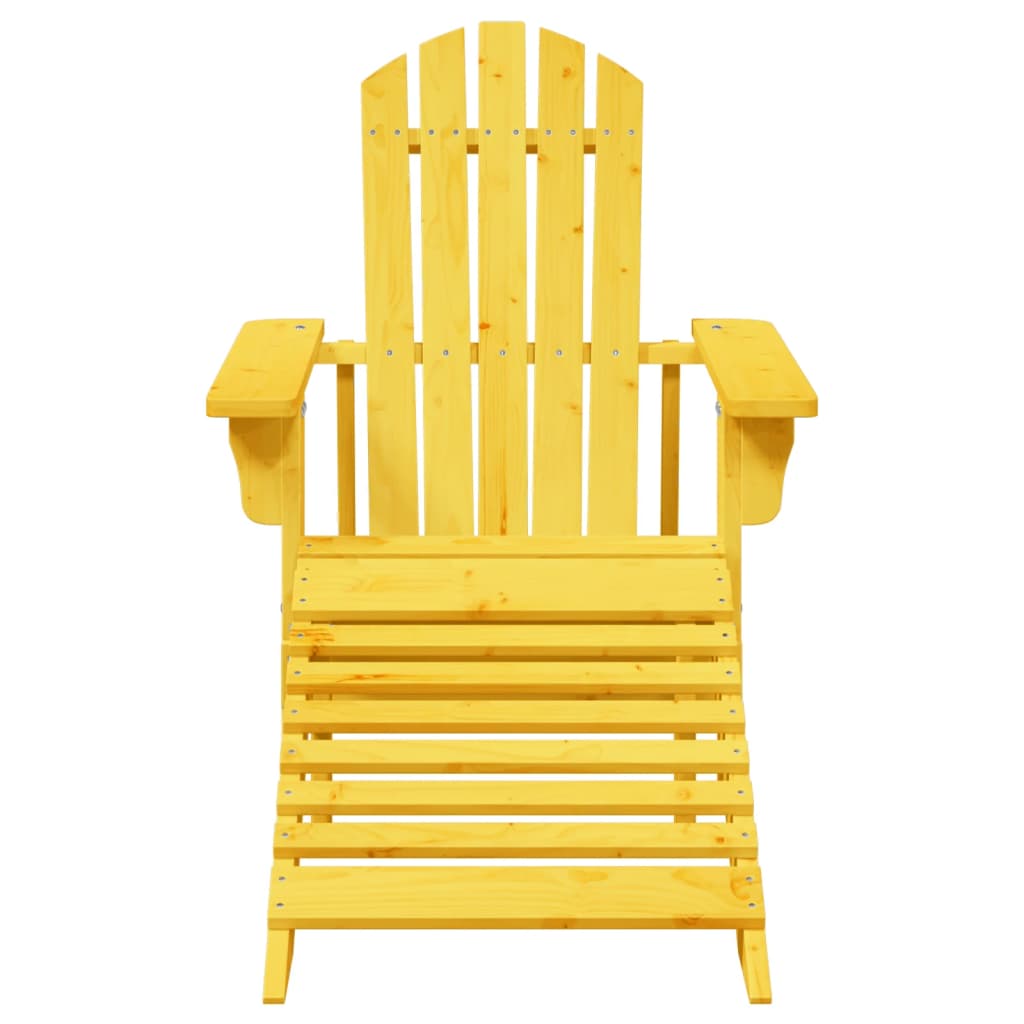 Adirondack Chair With Ottoman Solid Wood Fir