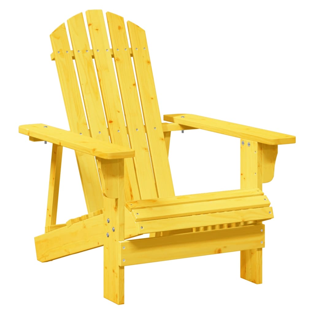 Adirondack Chair With Ottoman Solid Wood Fir