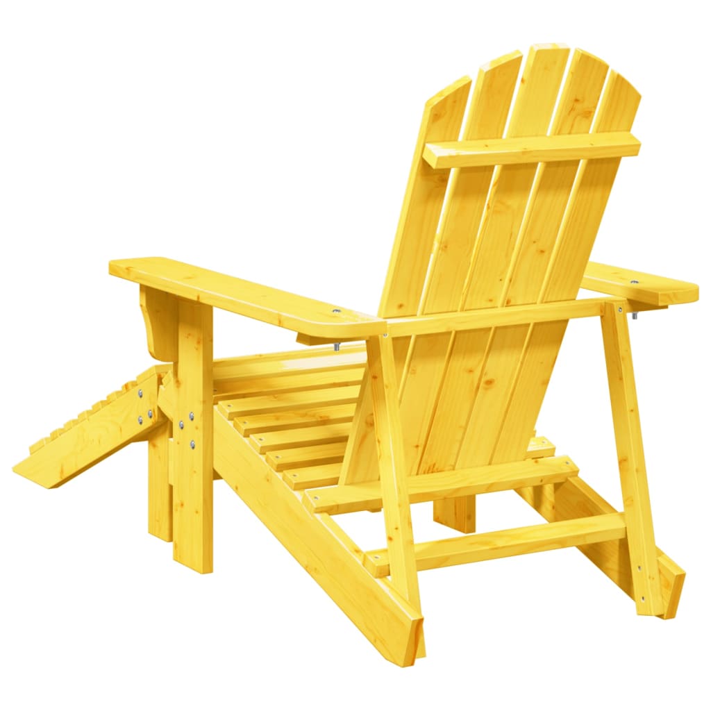 Adirondack Chair With Ottoman Solid Wood Fir