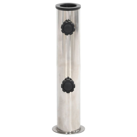 Parasol Base For Ø38/48 Mm Pole Silver Stainless Steel