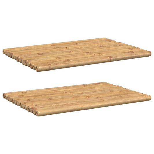 Bath Mats 2 Pcs Bamboo