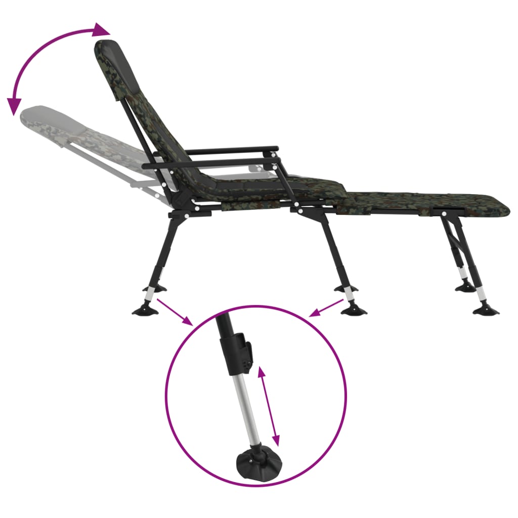 Fishing Bedchair With Adjustable Mud Legs Foldable