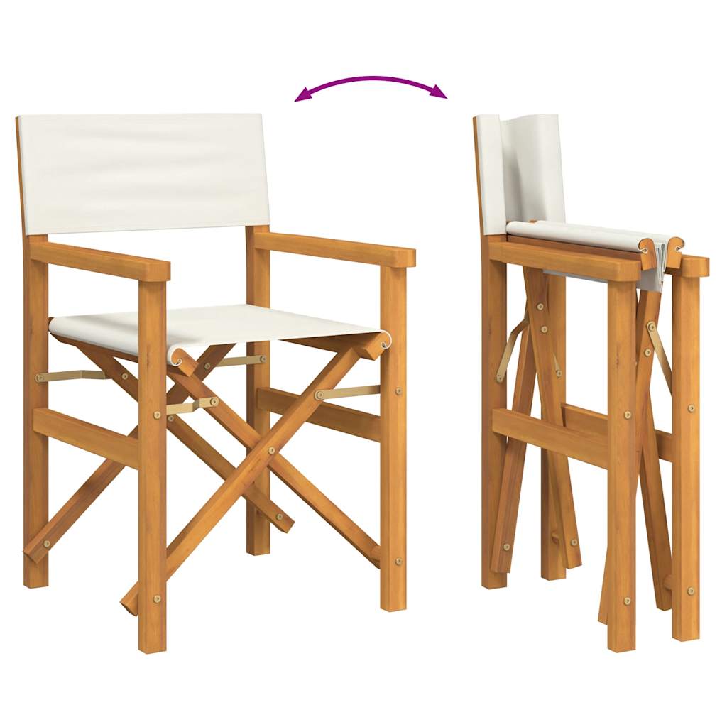 Folding Director's Chair Solid Wood Teak