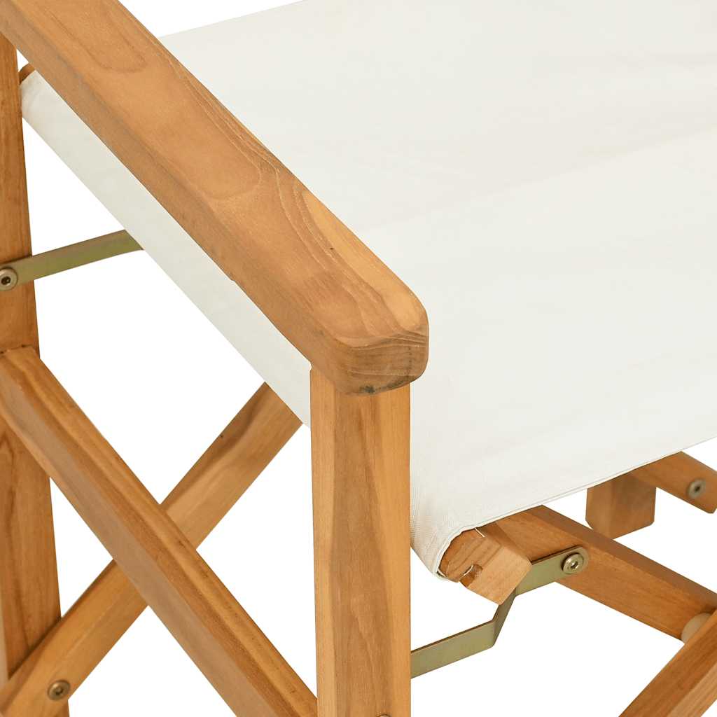 Folding Director's Chair Solid Wood Teak