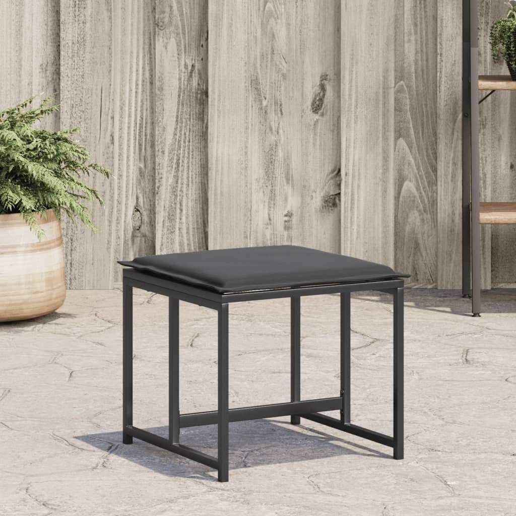 Garden Stools With Cushions 4 Pcs