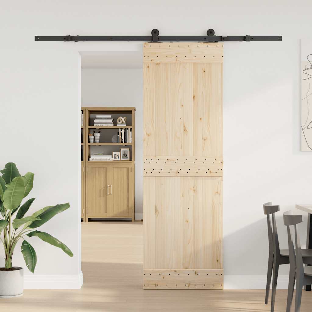Sliding Door Hardware Kit 213,5 Cm Steel Black