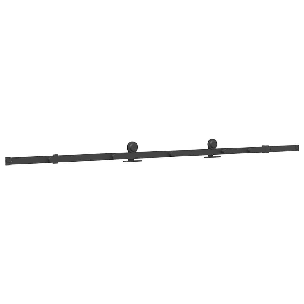 Sliding Door Hardware Kit 213,5 Cm Steel Black