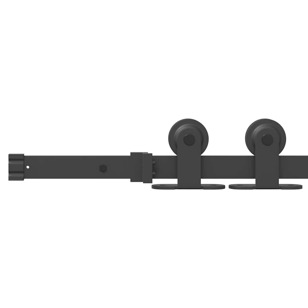 Sliding Door Hardware Kit 213,5 Cm Steel Black