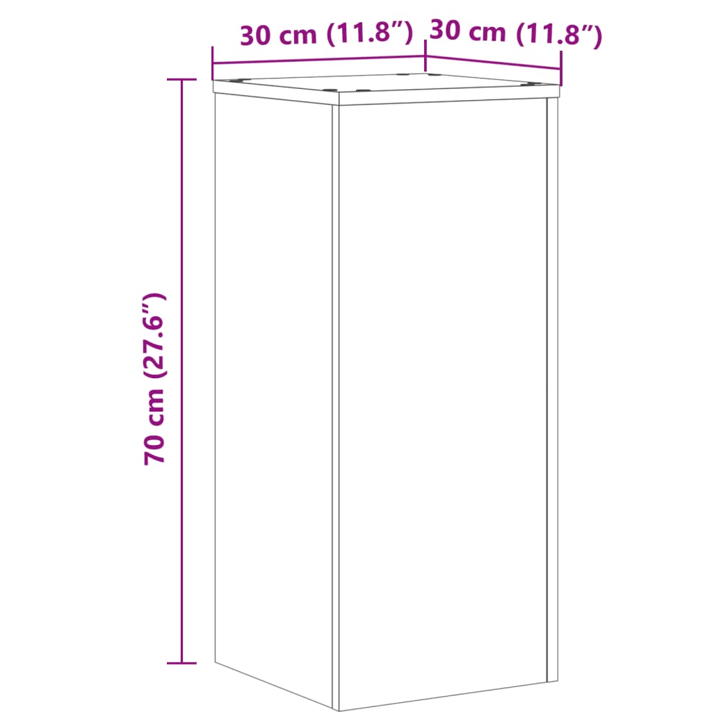 Plant Stands 2 Pcs Engineered Wood