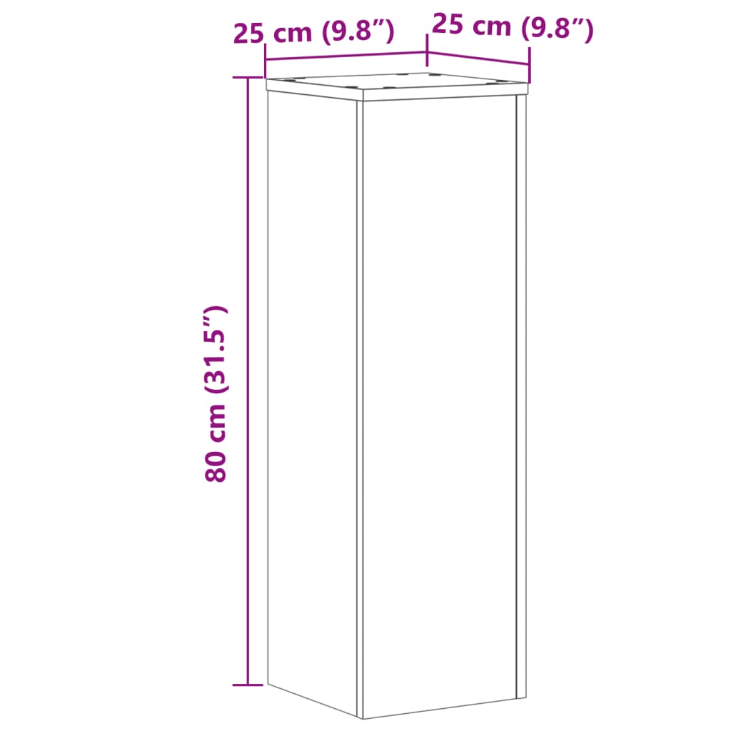 Plant Stands 2 Pcs Engineered Wood
