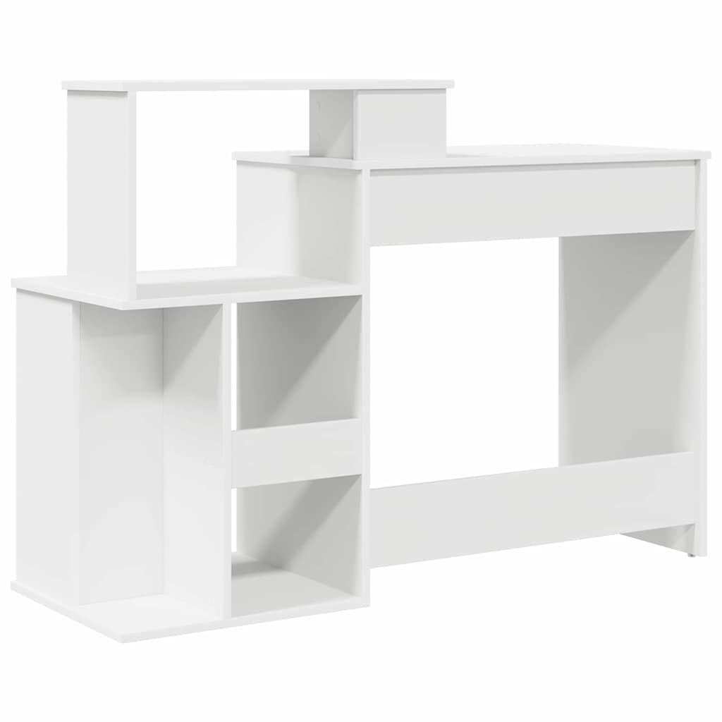 Desk With Storage 120.5 X 44 X 88.5 Cm Engineered Wood