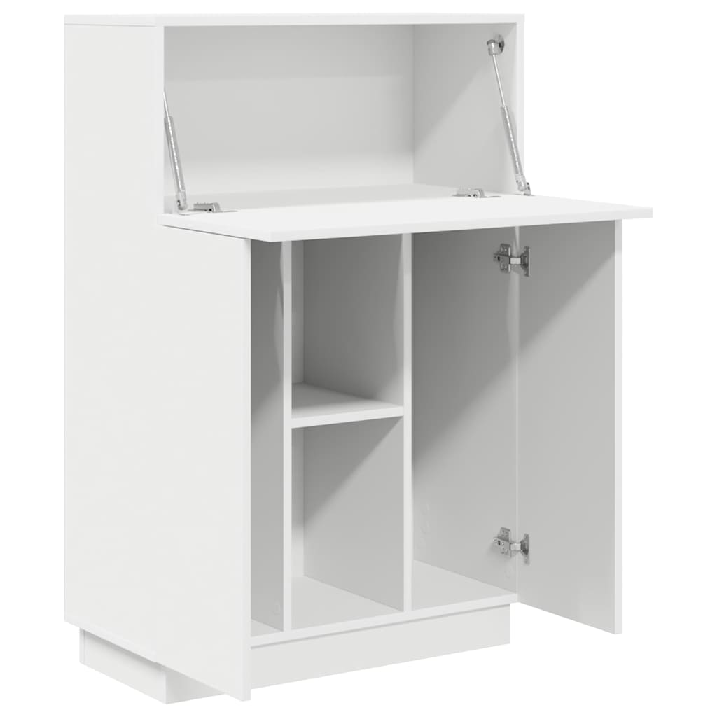 Desk With Shelf 71.5 X 31.5 X 106.5 Cm Engineered Wood