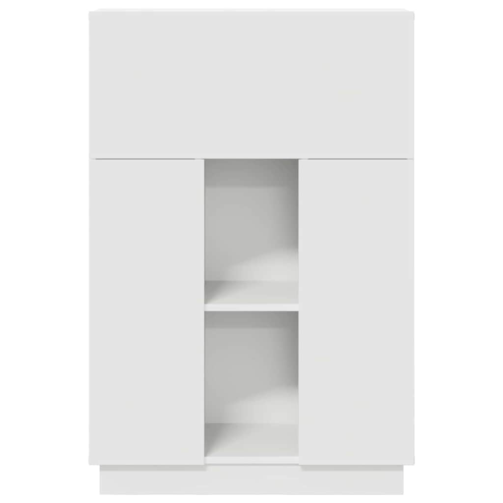 Desk With Shelf 71.5 X 31.5 X 106.5 Cm Engineered Wood