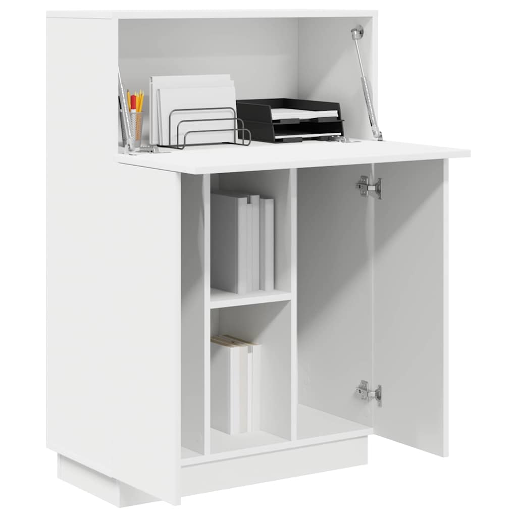 Desk With Shelf 71.5 X 31.5 X 106.5 Cm Engineered Wood
