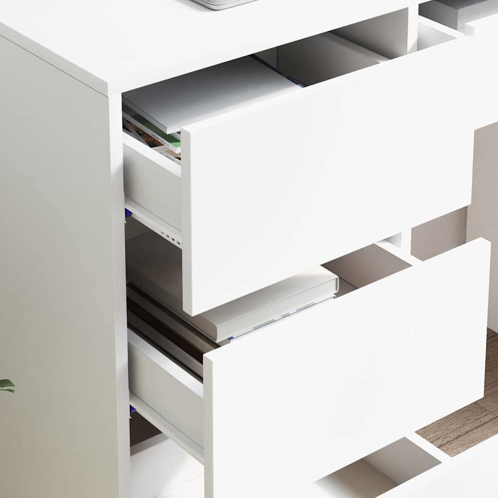 Desk With Drawer 90 X 37.5 X 75 Cm Engineered Wood