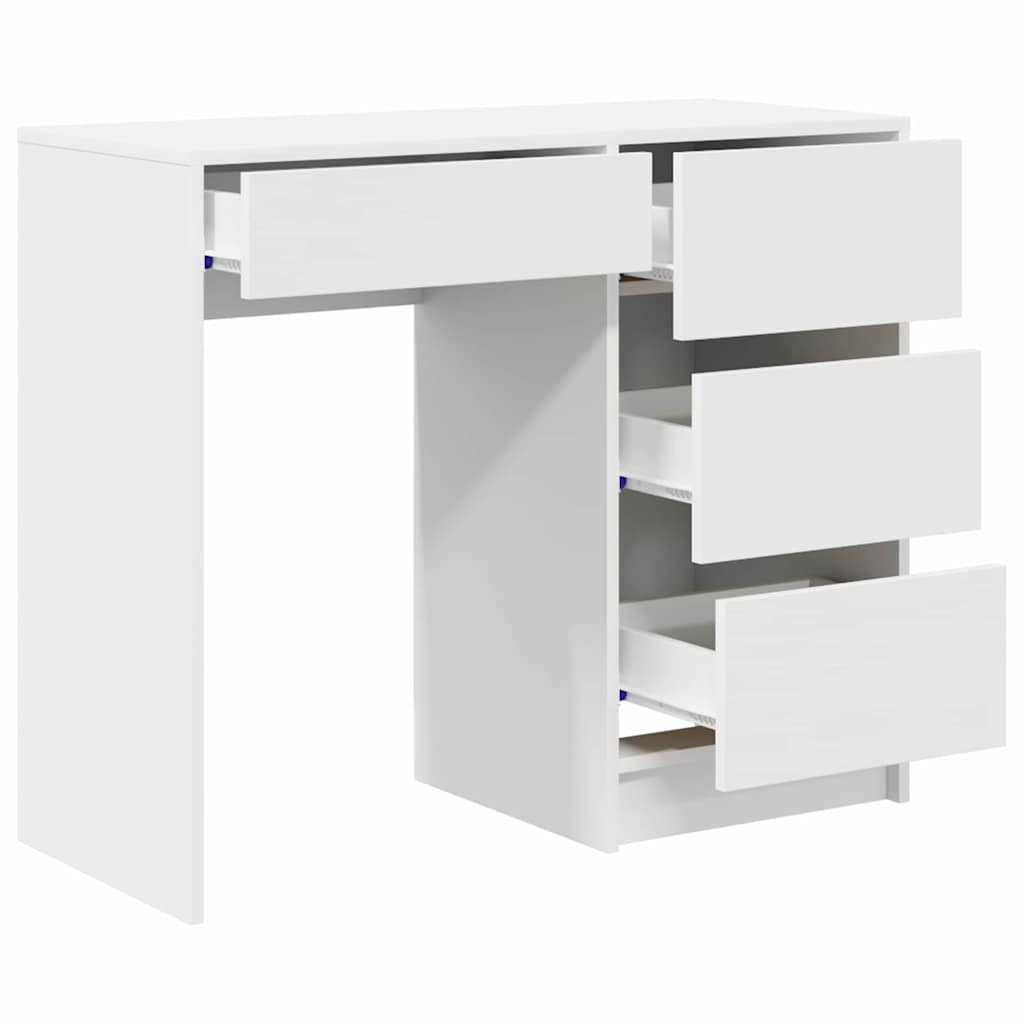Desk With Drawer 90 X 37.5 X 75 Cm Engineered Wood