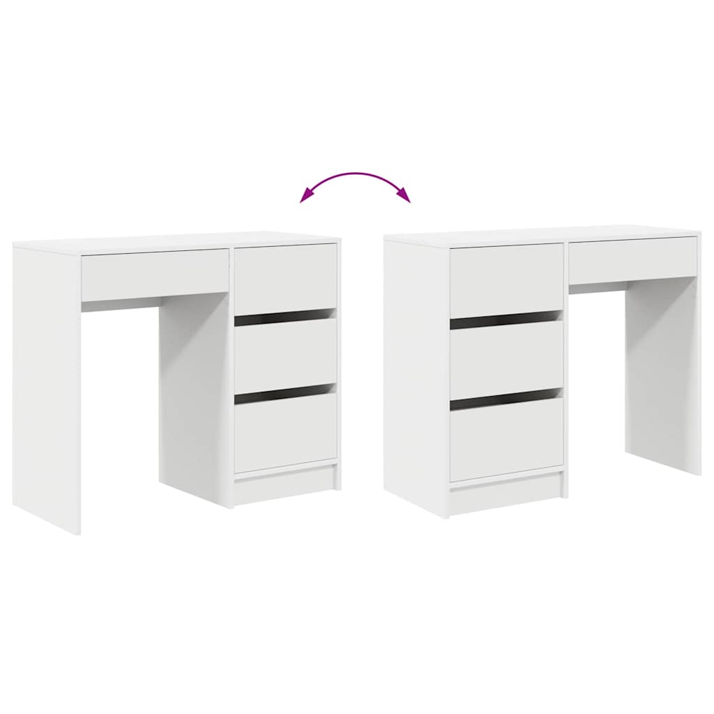 Desk With Drawer 90 X 37.5 X 75 Cm Engineered Wood