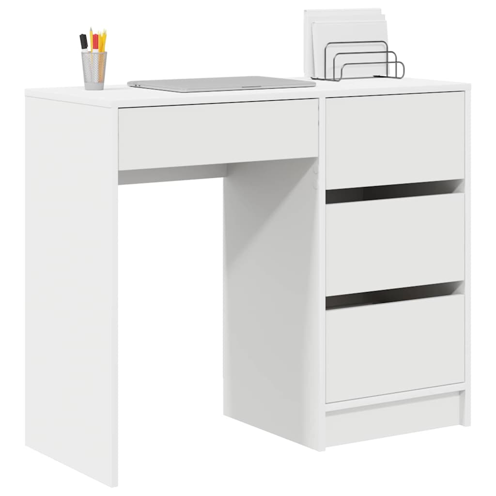 Desk With Drawer 90 X 37.5 X 75 Cm Engineered Wood