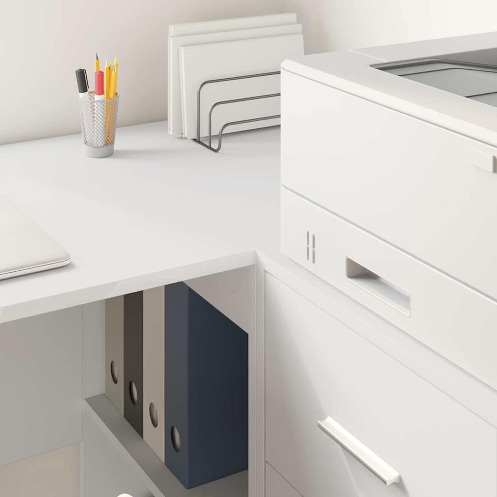 Desk With Shelf 102 X 50 X 75 Cm Engineered Wood