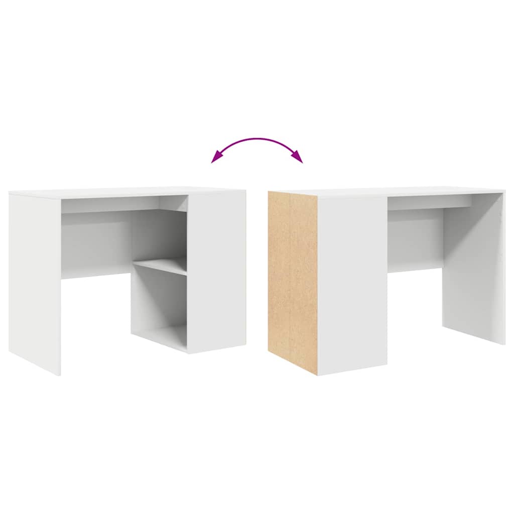 Desk With Shelf 102 X 50 X 75 Cm Engineered Wood