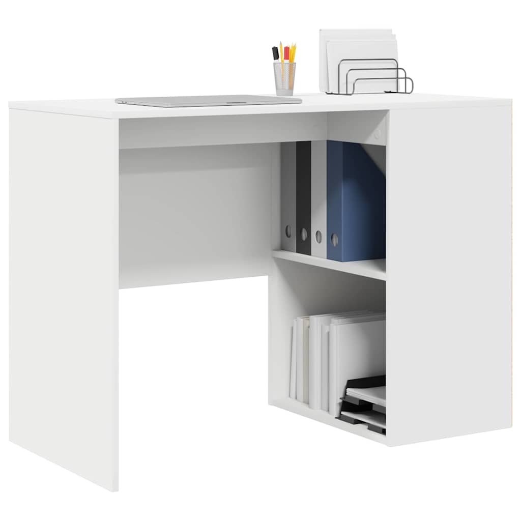 Desk With Shelf 102 X 50 X 75 Cm Engineered Wood
