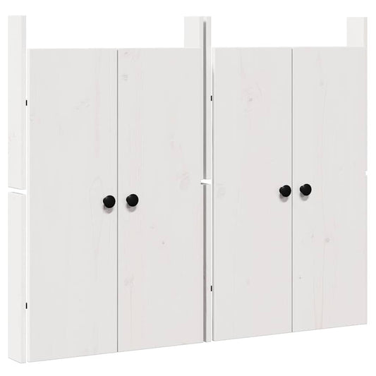 Kitchen Door 2 Pcs White 50 X 9 X 82 Cm Solid Pine Wood