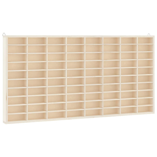 Wooden Collector's Display Case With 80 Compartments 80X4.5X40.5Cm