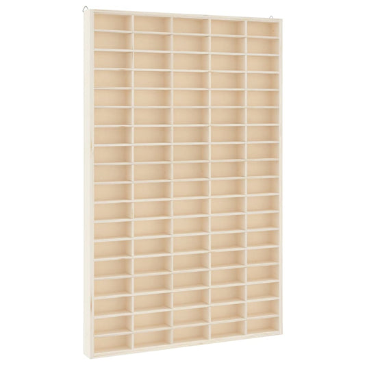 Wooden Collector's Display Case With 90 Compartments 50.5X4.5X79Cm