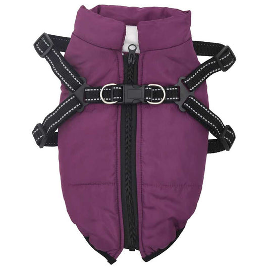 Dog Coat With Harness Waterproof Reflective S