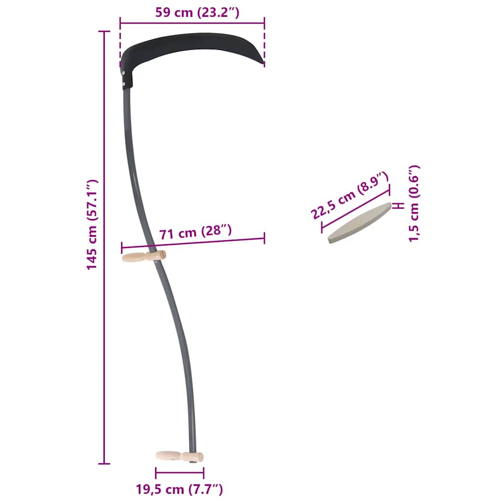 Scythe With Grinding Stone 145 Cm