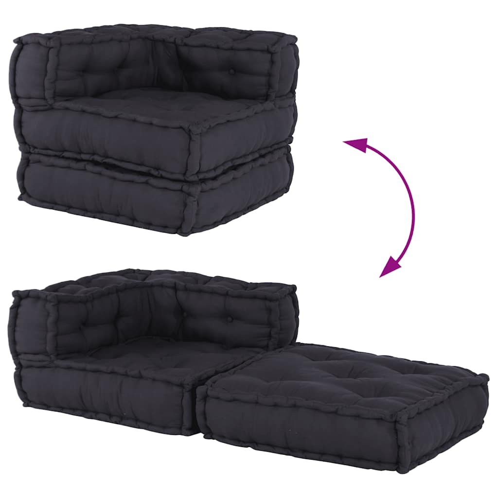 Modular Pouffe Anthracite 70X70X54 Fabric