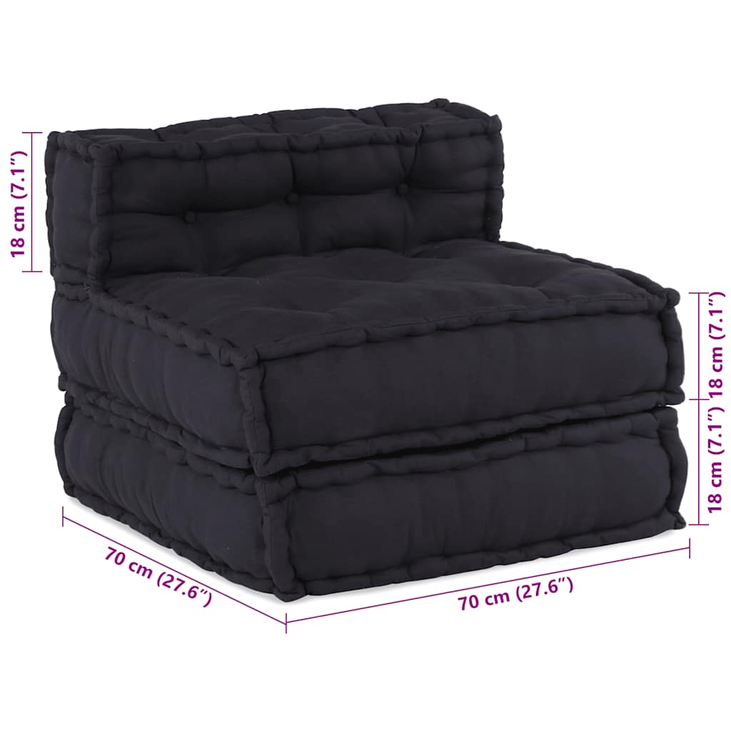 Modular Pouffe Anthracite 70X70X54 Fabric