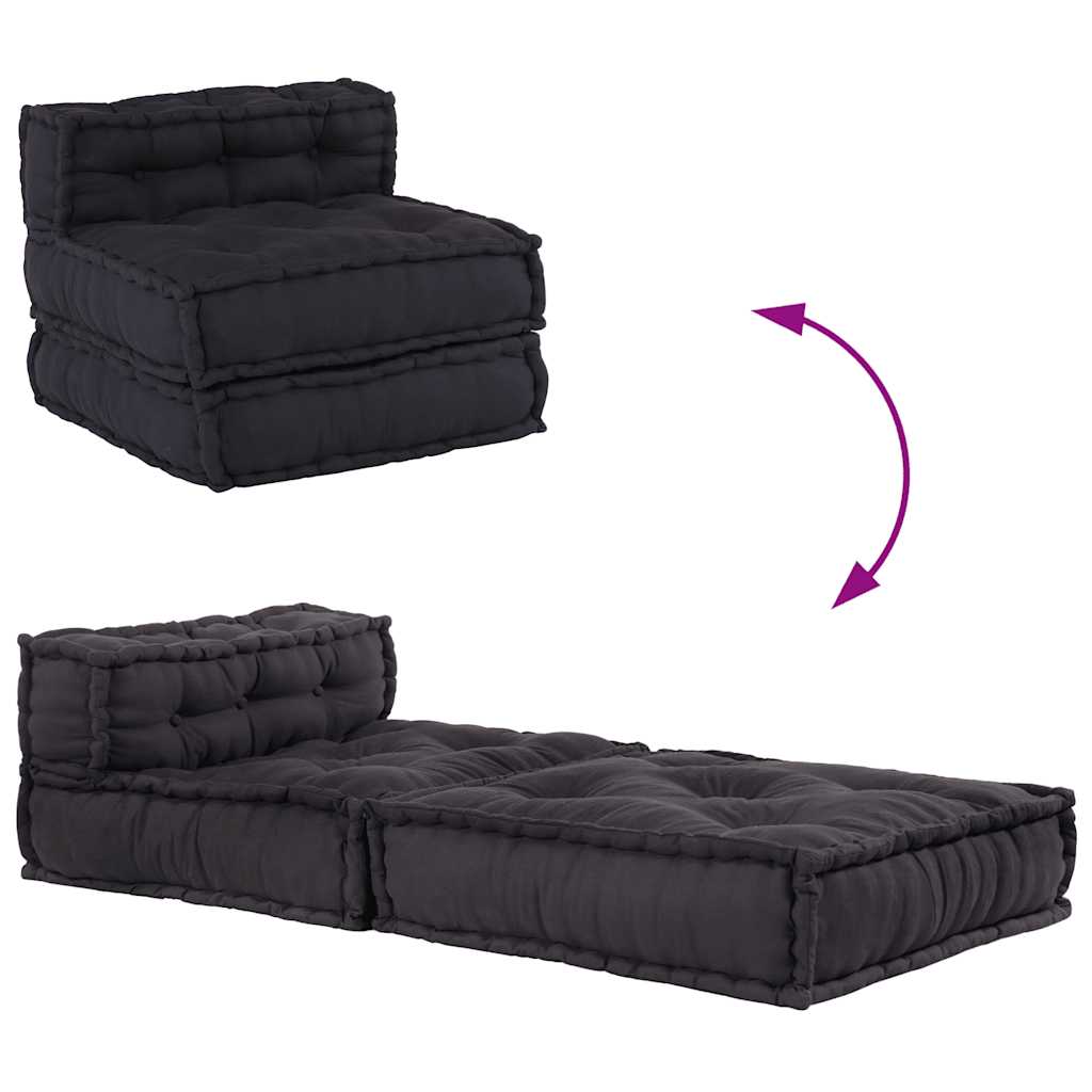 Modular Pouffe Anthracite 70X70X54 Fabric