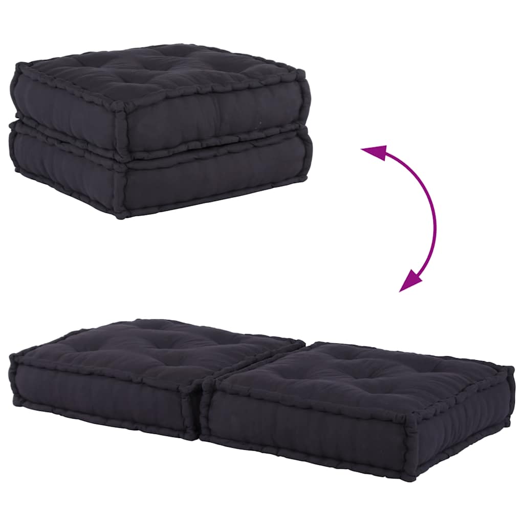 Modular Pouffe Anthracite 70X70X36 Fabric